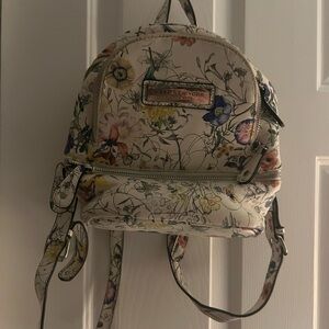 Steve Madden Floral Backpack - Cream and Multicolor